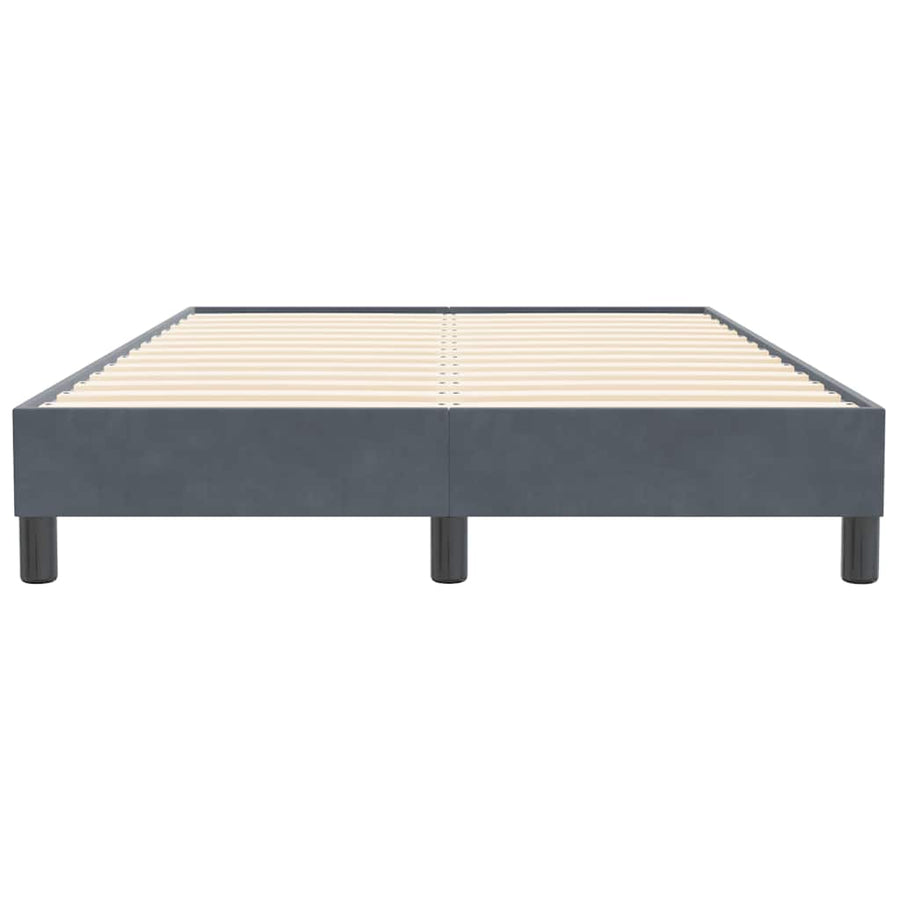 Boxspring zonder matras fluweel donkergrijs 120x210 cm