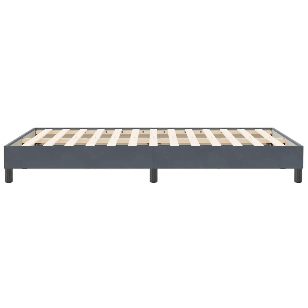 Boxspring zonder matras fluweel donkergrijs 120x210 cm