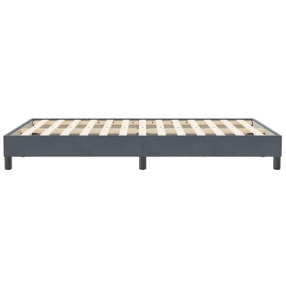 Boxspring zonder matras fluweel donkergrijs 120x210 cm