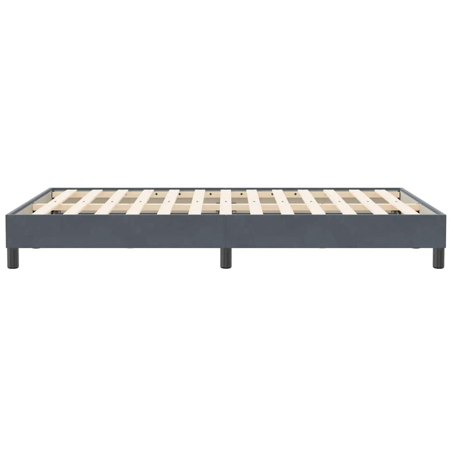Boxspring zonder matras fluweel donkergrijs 120x210 cm