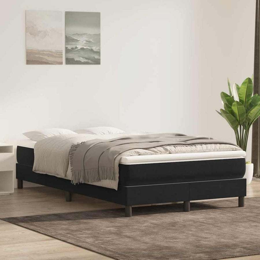 Boxspring zonder matras fluweel zwart 120x210 cm