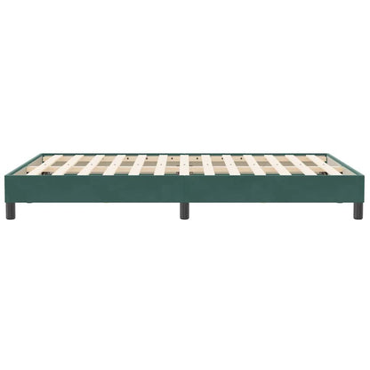 Boxspring zonder matras fluweel donkergroen 120x210 cm