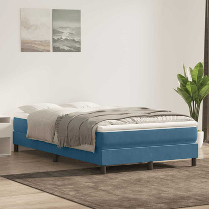 Boxspring zonder matras fluweel donkerblauw 120x210 cm