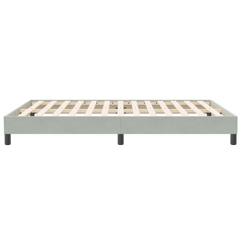 Boxspring zonder matras fluweel lichtgrijs 140x210 cm