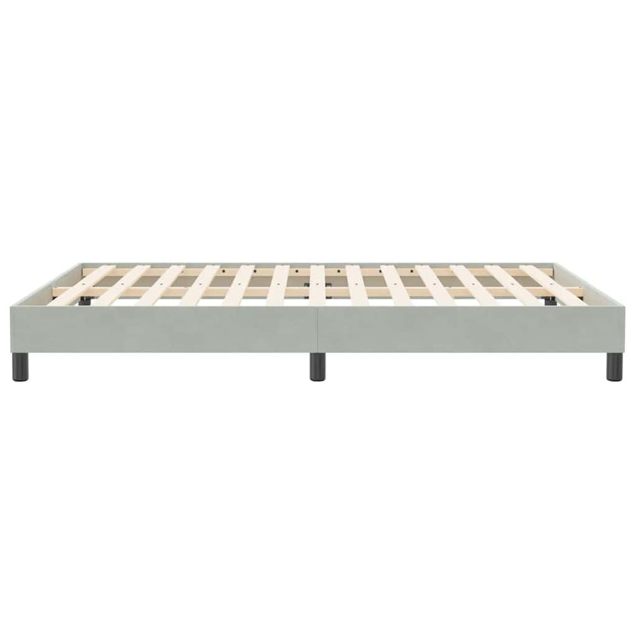 Boxspring zonder matras fluweel lichtgrijs 140x210 cm