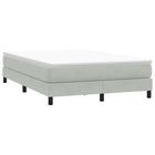 Boxspring 140x210 cm lichtgrijs fluweel
