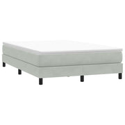 Box spring without mattress velvet light gray 140x210 cm