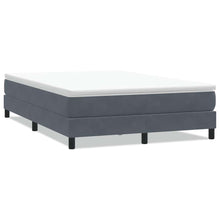 Boxspring zonder matras fluweel donkergrijs 140x210 cm
