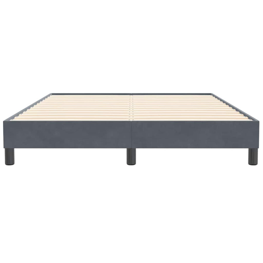 Boxspring zonder matras fluweel donkergrijs 140x210 cm