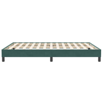 Boxspring zonder matras fluweel donkergroen 140x210 cm