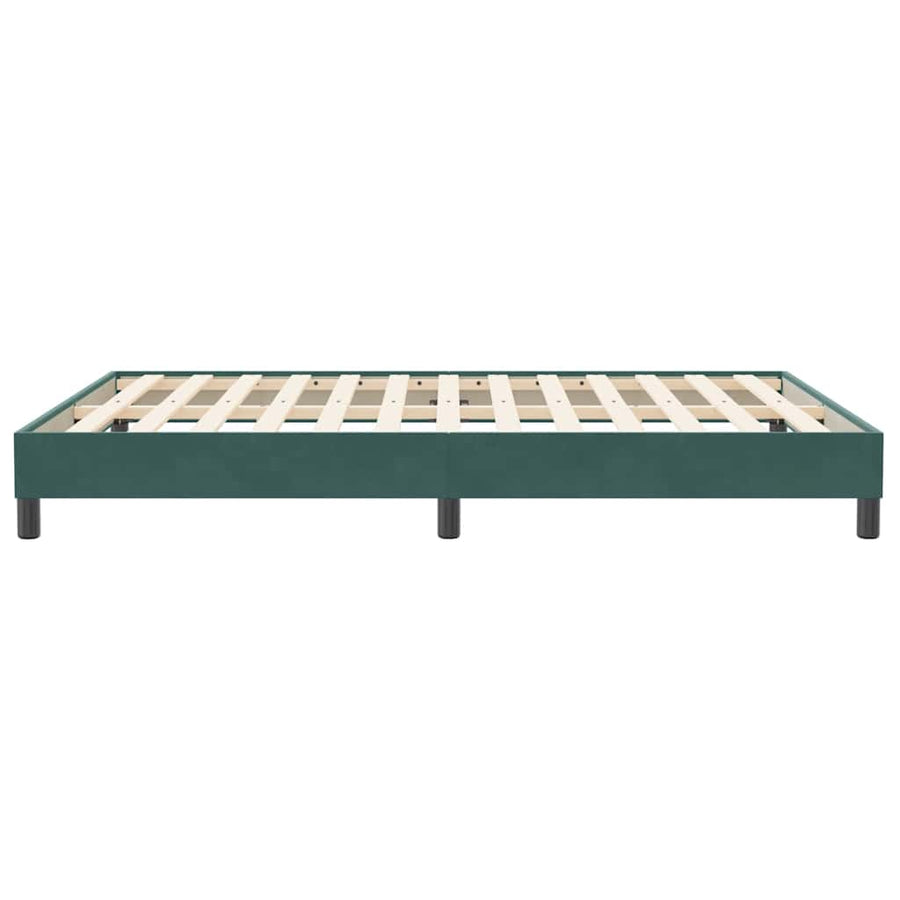 Boxspring zonder matras fluweel donkergroen 140x210 cm