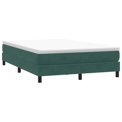 Boxspring zonder matras fluweel donkergroen 140x210 cm