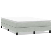 Boxspring zonder matras fluweel lichtgrijs 160x210 cm