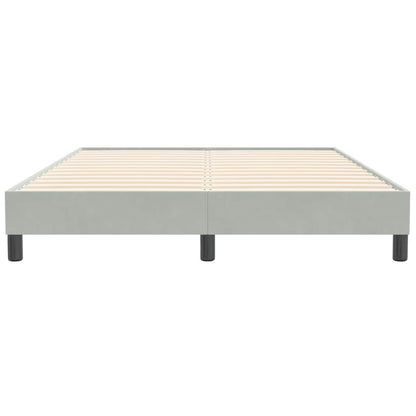 Boxspring zonder matras fluweel lichtgrijs 160x210 cm