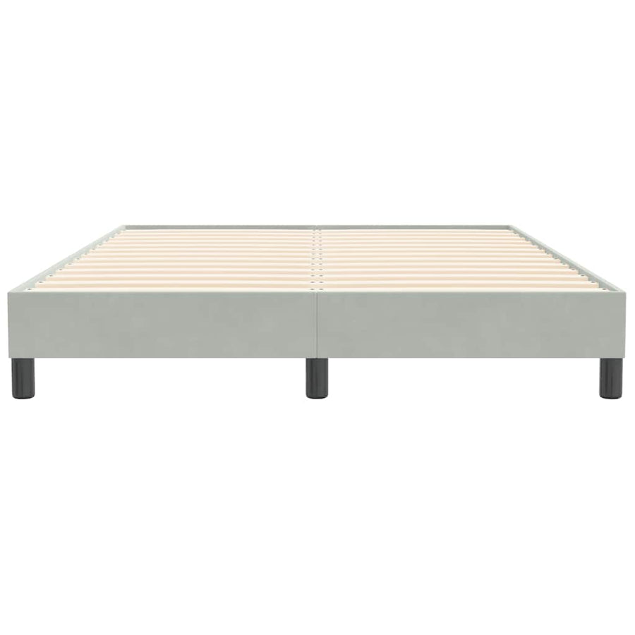 Boxspring zonder matras fluweel lichtgrijs 160x210 cm