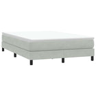 Boxspring 160x210 cm lichtgrijs fluweel