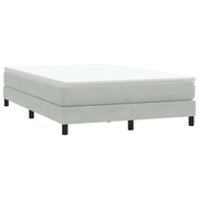 Box spring without mattress velvet light grey 160x210 cm