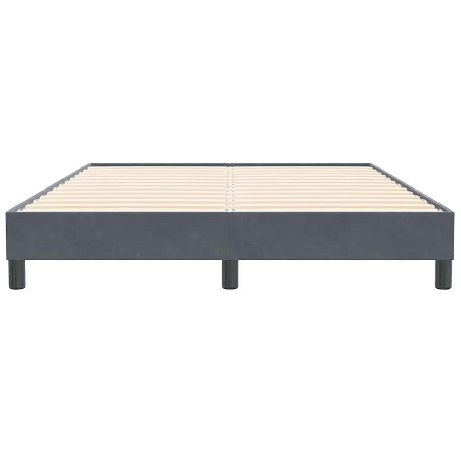 Boxspring zonder matras fluweel donkergrijs 160x210 cm