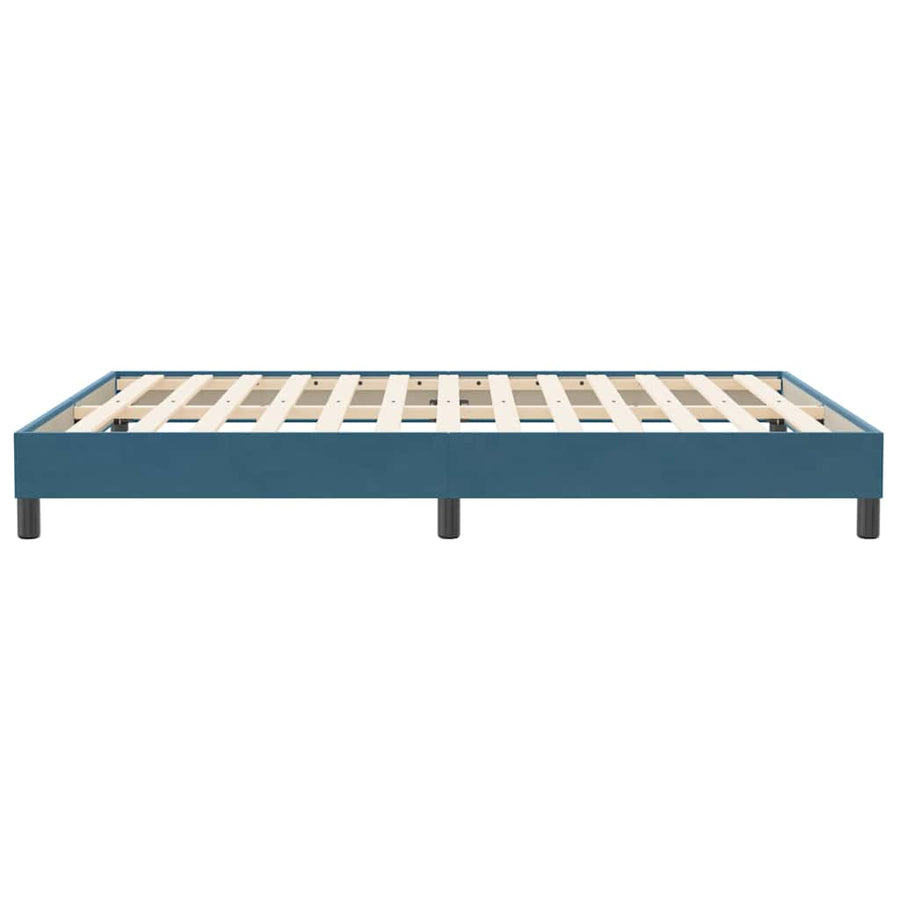 Boxspring zonder matras fluweel donkerblauw 160x210 cm