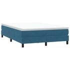 Boxspring 160x210 cm donkerblauw fluweel