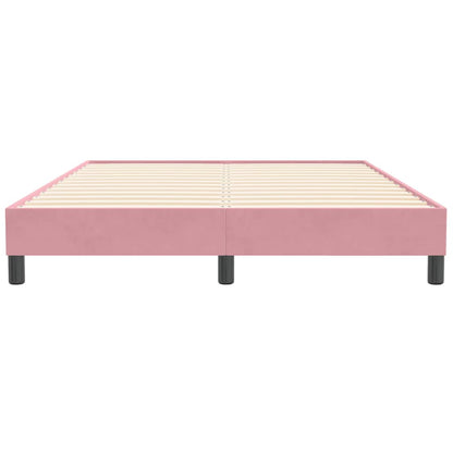 Boxspring zonder matras fluweel roze 160x210 cm