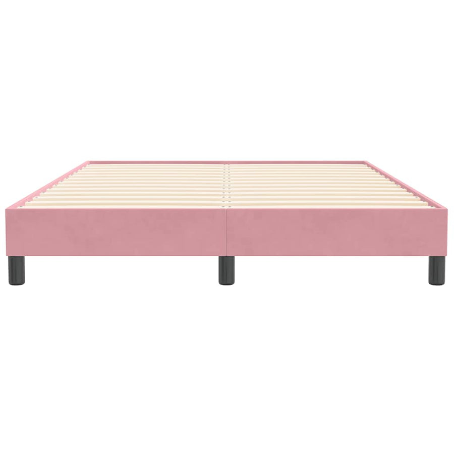Boxspring zonder matras fluweel roze 160x210 cm