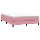 Boxspring 160x210 cm fluweel roze