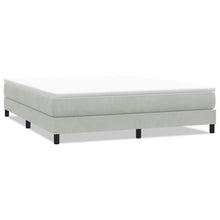 Boxspring zonder matras fluweel lichtgrijs 180x210 cm