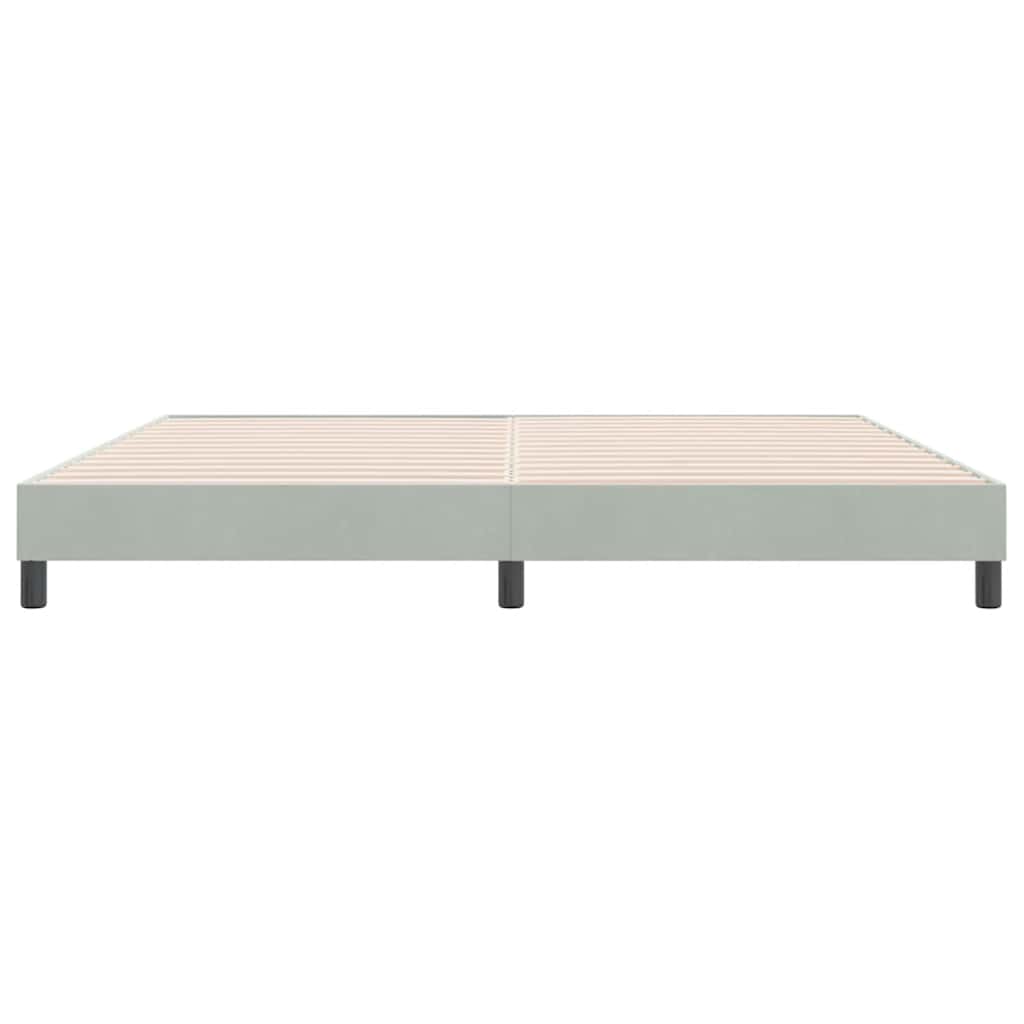 Boxspring zonder matras fluweel lichtgrijs 180x210 cm