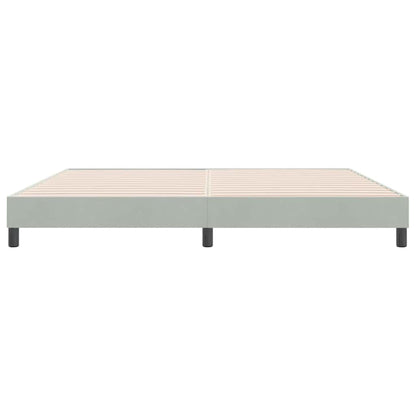 Boxspring zonder matras fluweel lichtgrijs 180x210 cm
