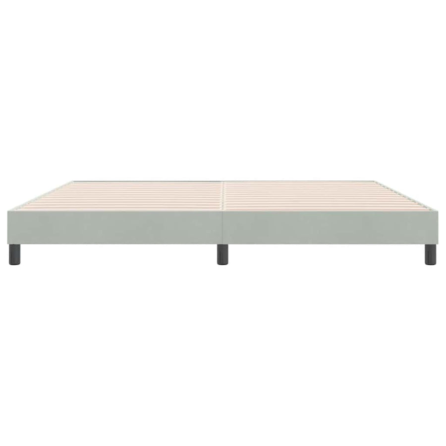 Boxspring zonder matras fluweel lichtgrijs 180x210 cm