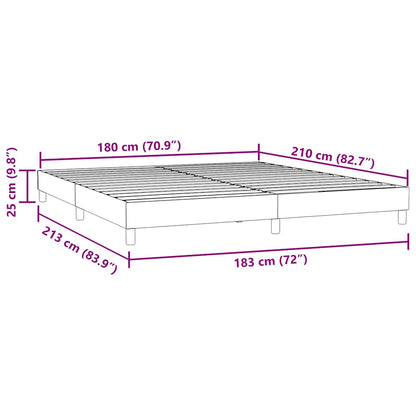 Boxspring zonder matras fluweel lichtgrijs 180x210 cm