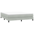 Box spring without mattress velvet light gray 180x210 cm