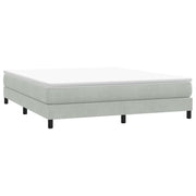 Box spring without mattress velvet light gray 180x210 cm