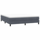 Box spring without mattress velvet dark grey 180x210 cm