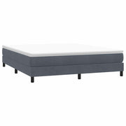 Box spring without mattress velvet dark grey 180x210 cm
