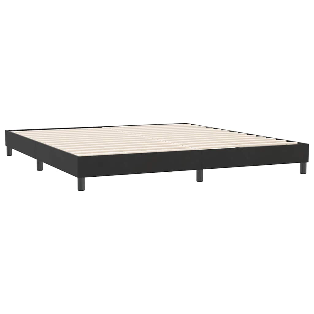 Boxspring zonder matras fluweel zwart 180x210 cm