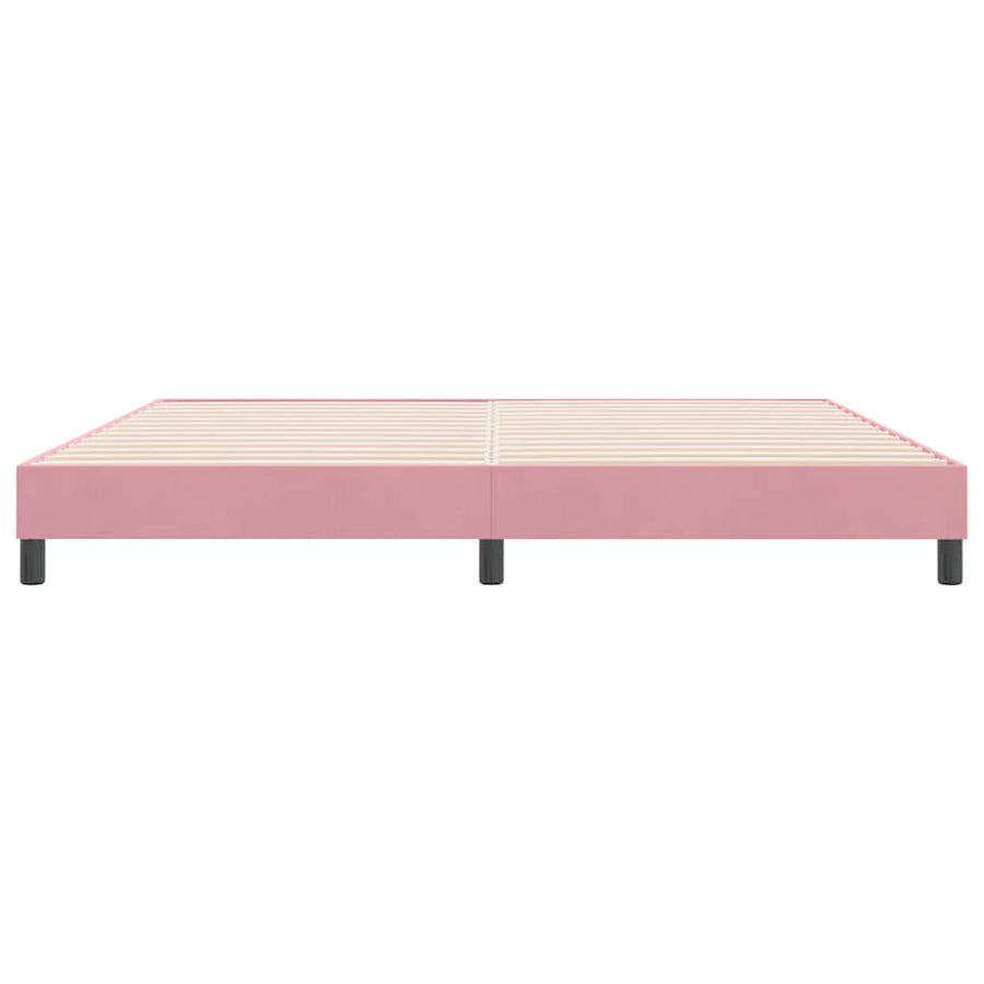 Boxspring zonder matras fluweel roze 180x210 cm