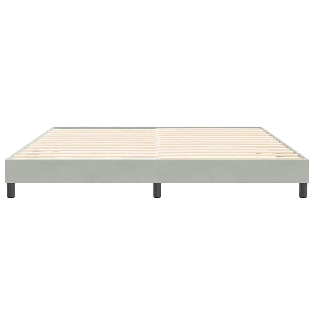 Boxspring zonder matras fluweel lichtgrijs 200x210 cm