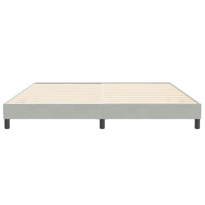 Boxspring zonder matras fluweel lichtgrijs 200x210 cm