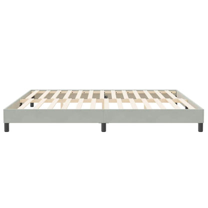 Boxspring zonder matras fluweel lichtgrijs 200x210 cm