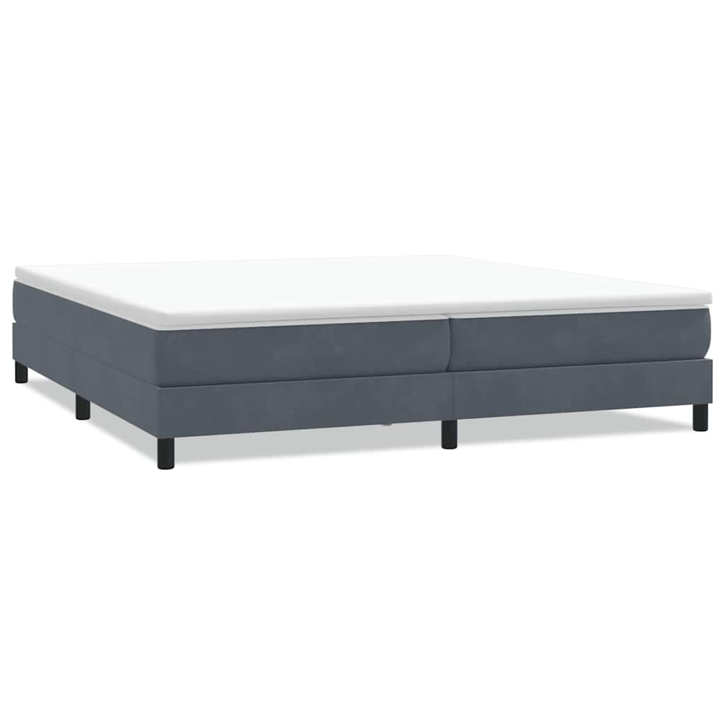 Boxspringbed zonder matras 200x210 cm fluweel donkergrijs