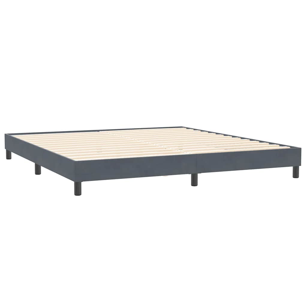 Boxspringbed zonder matras 200x210 cm fluweel donkergrijs
