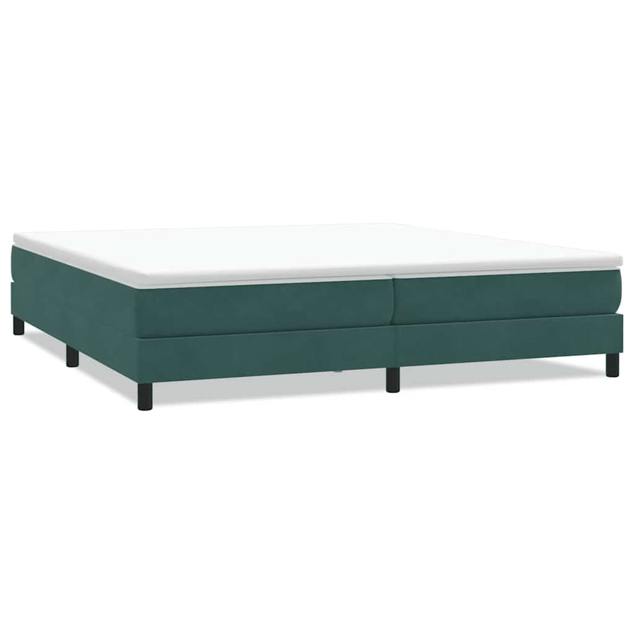 Bed boxspring zonder matras 200x210 cm fluweel donkergroen