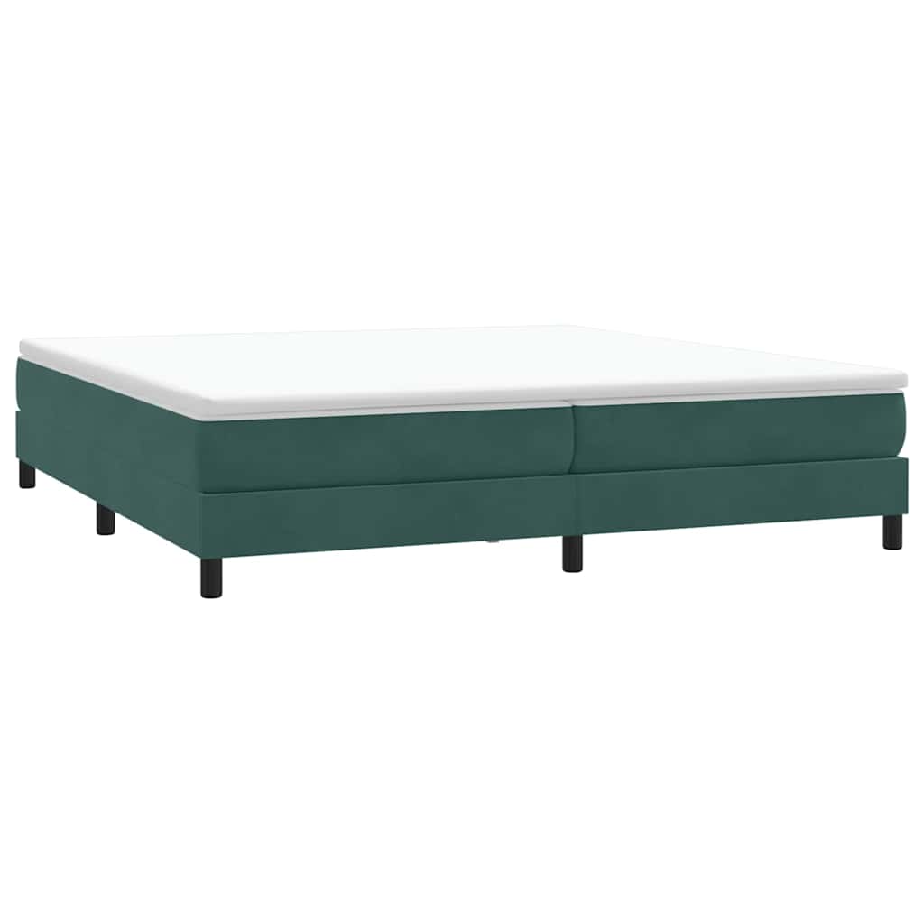 Bed boxspring zonder matras 200x210 cm fluweel donkergroen