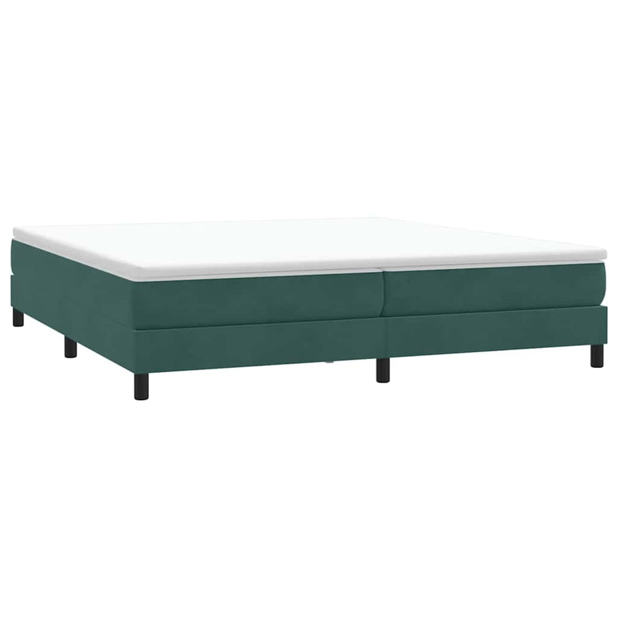 Bed boxspring zonder matras 200x210 cm fluweel donkergroen