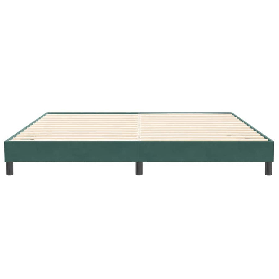 Bed boxspring zonder matras 200x210 cm fluweel donkergroen