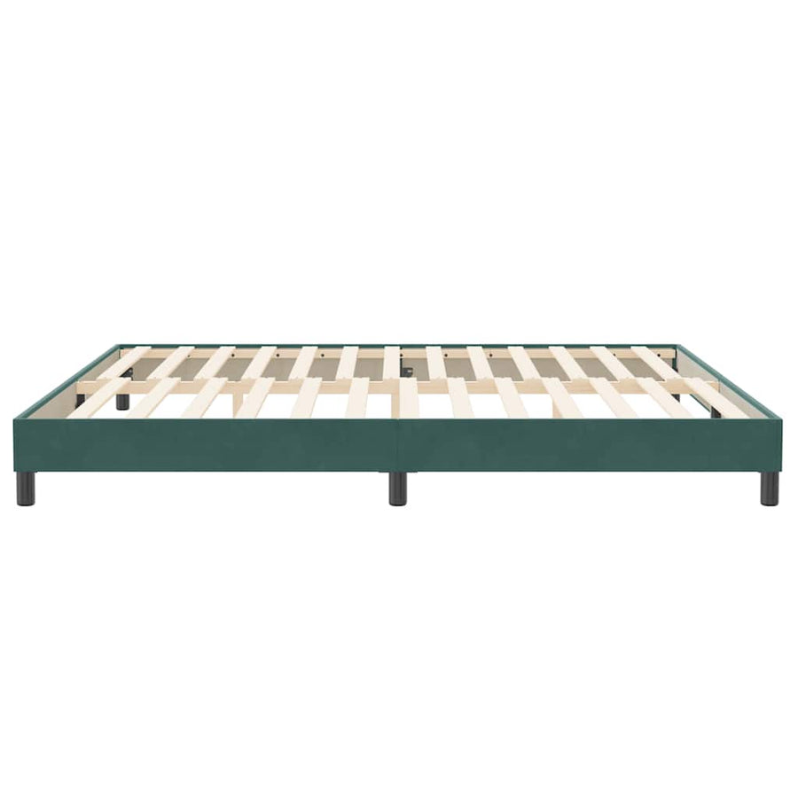 Bed boxspring zonder matras 200x210 cm fluweel donkergroen