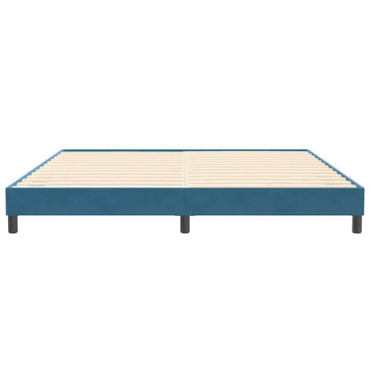 Boxspring zonder matras fluweel donkerblauw 200x210 cm