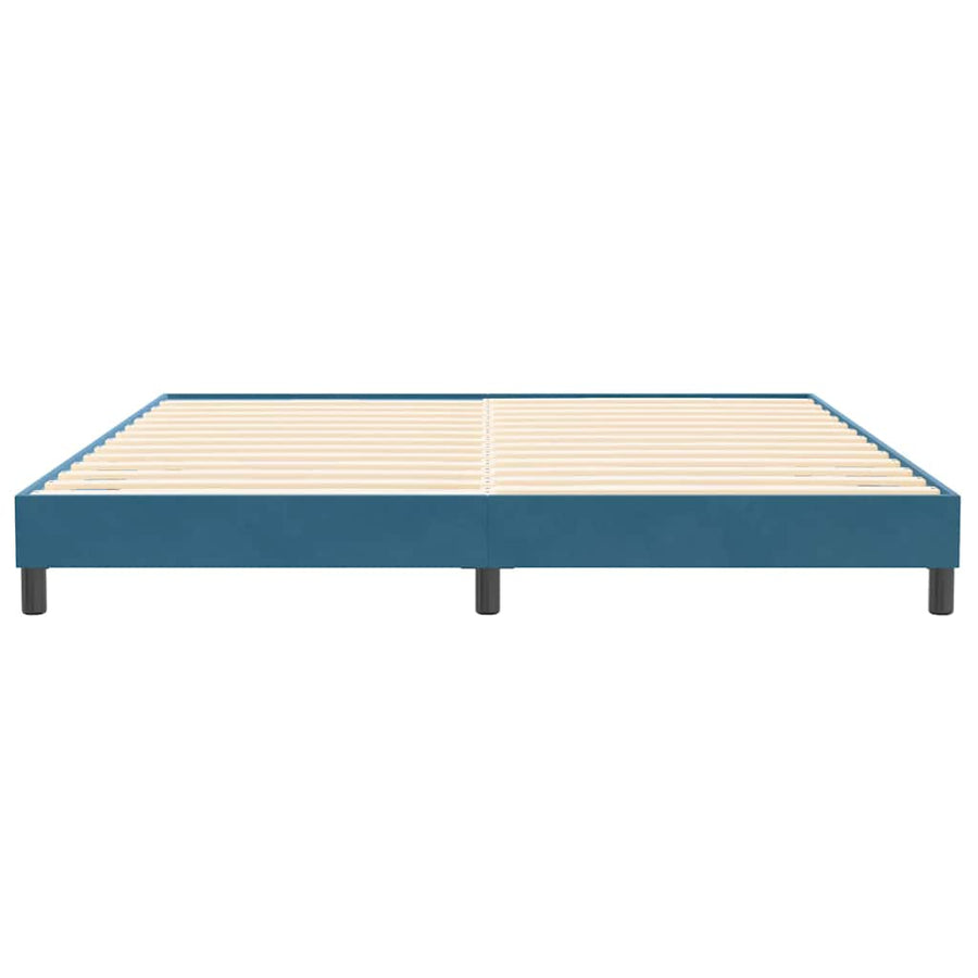 Boxspring zonder matras fluweel donkerblauw 200x210 cm